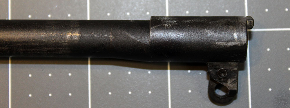 detail of the chamber end of dismounted Model 1935S barrel, in profile